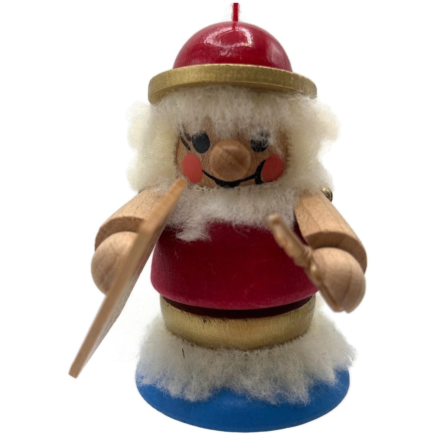 Steinbach St Peter German Wooden Christmas Ornament Red Gold Vintage