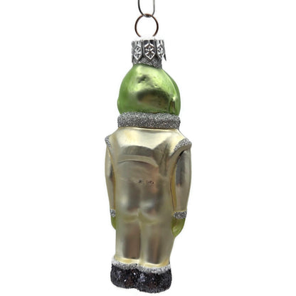 Patricia Breen A Walk on the Moon Alien Matte Suit Glittered Christmas Ornament