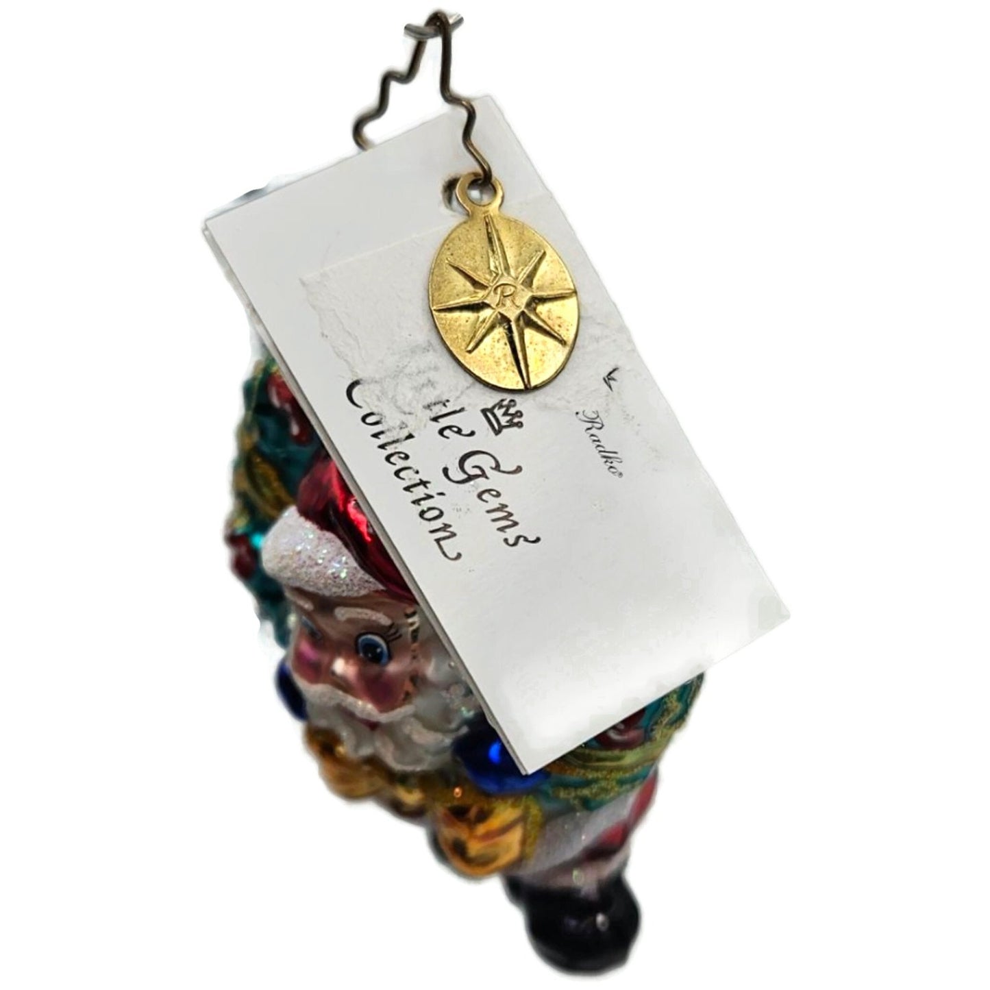 Christopher Radko I've Been Framed Little Gems Santa Christmas Ornament 1011241