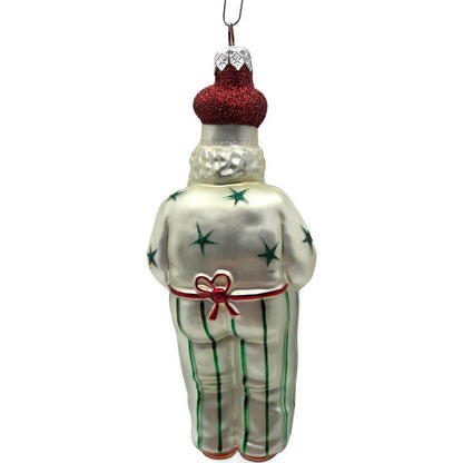 Patricia Breen Sunnyside Up Santa Red Apron Striped Star Christmas Ornament 9841