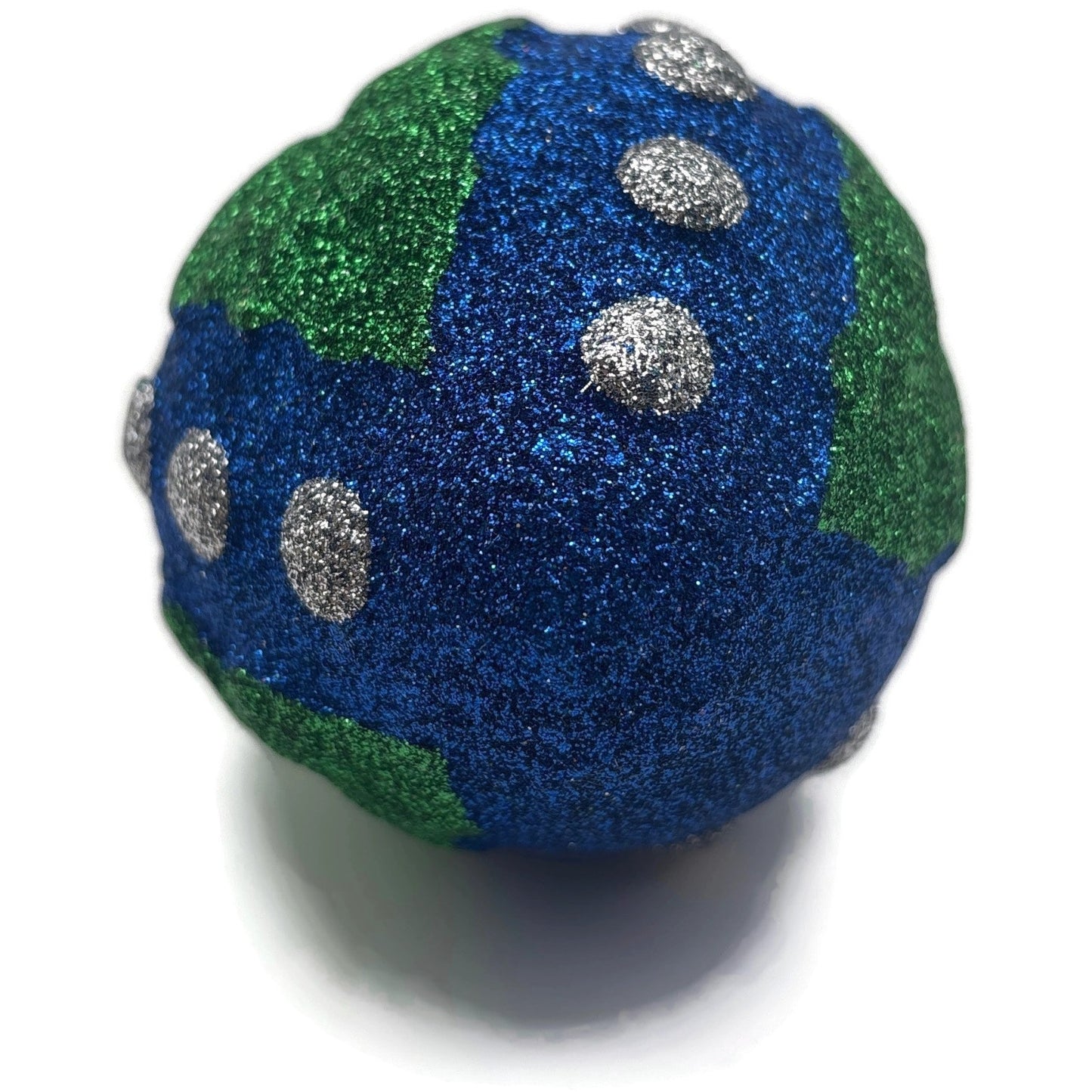 Patricia Breen Hollyberry Santa Claus Blue Green Silver Christmas Tree Ornament