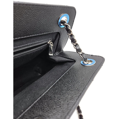 Chanel Grand Shopping Tote Handbag Black Caviar Leather Silver Hardware 13C GST