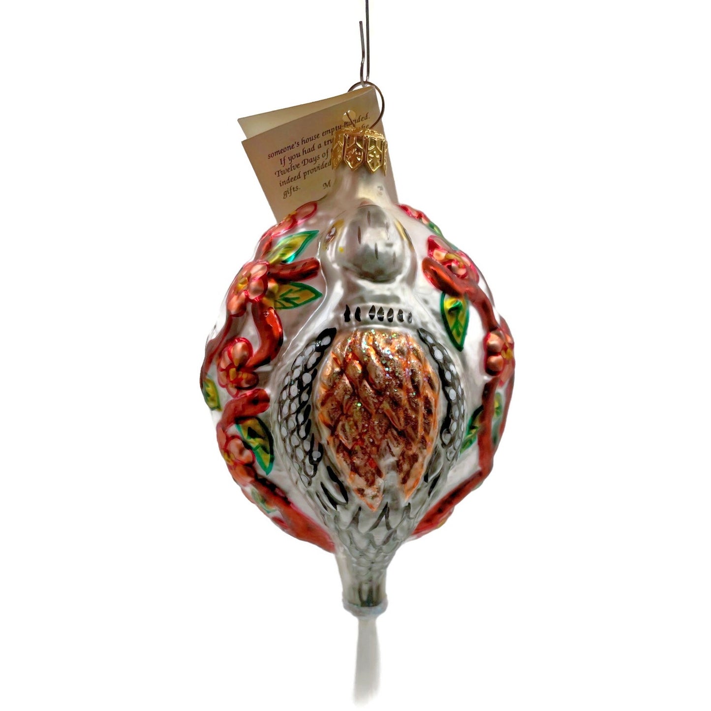 Christopher Radko Two Turtle Doves 12 Days Of Christmas Tree Ornament 9893