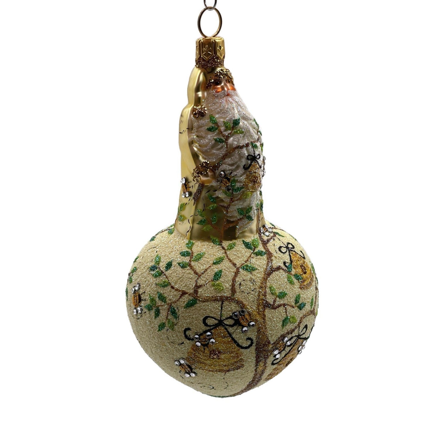 Patricia Breen Spearman Santa Bees Bugs Beehive Spring Christmas Ornament 2562