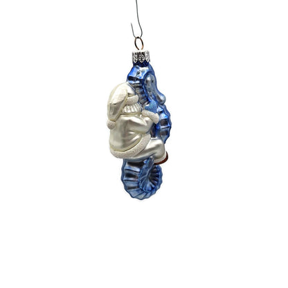 Patricia Breen Hi Ho Santa Claus Blue Pearl Summer Nautical Christmas Ornament