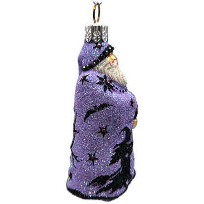 Patricia Breen Mini Redoute Santa Lavender Witch Glass Halloween Ornament 2426