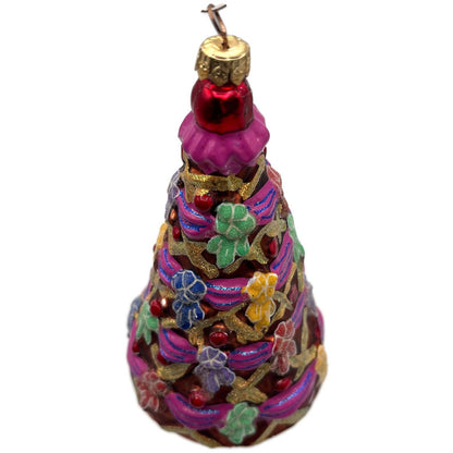 Christopher Radko Gingerbread Tree Ribbons Bows Christmas Ornament 98-457-0