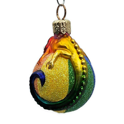 Patricia Breen Miniature Chameleon Rainbow Beach Ball Christmas Tree Ornament