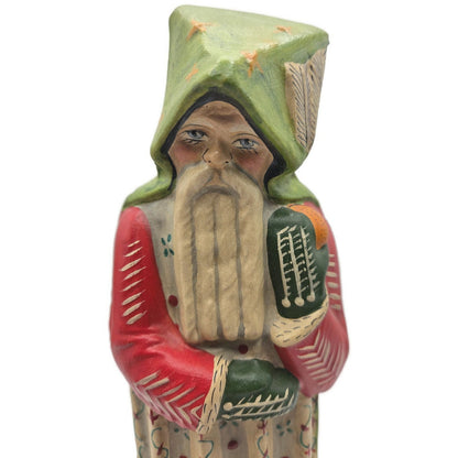 Vaillancourt Scandinavian Cubistic Father Chalkware Folk Art Christmas Figurine