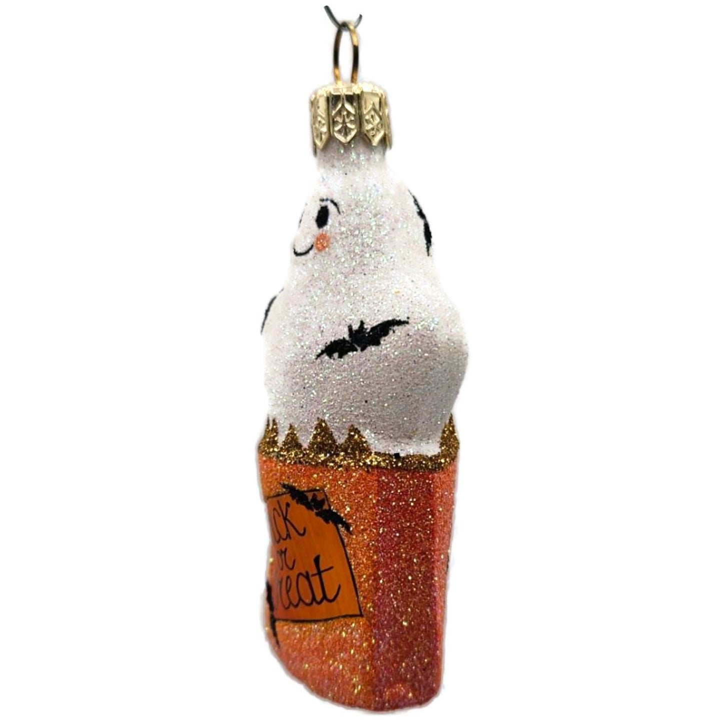 Patricia Breen Treat Seeker Orange Bag White Ghost Halloween Christmas Ornament