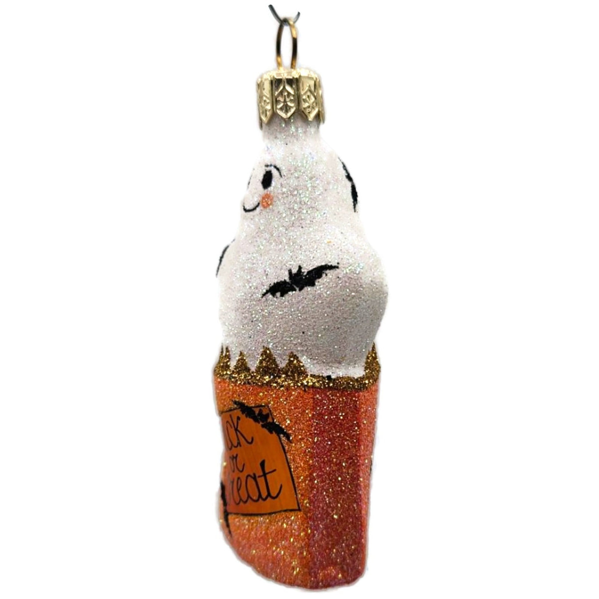 Patricia Breen Treat Seeker Orange White Ghost Halloween Christmas Ornament 2261