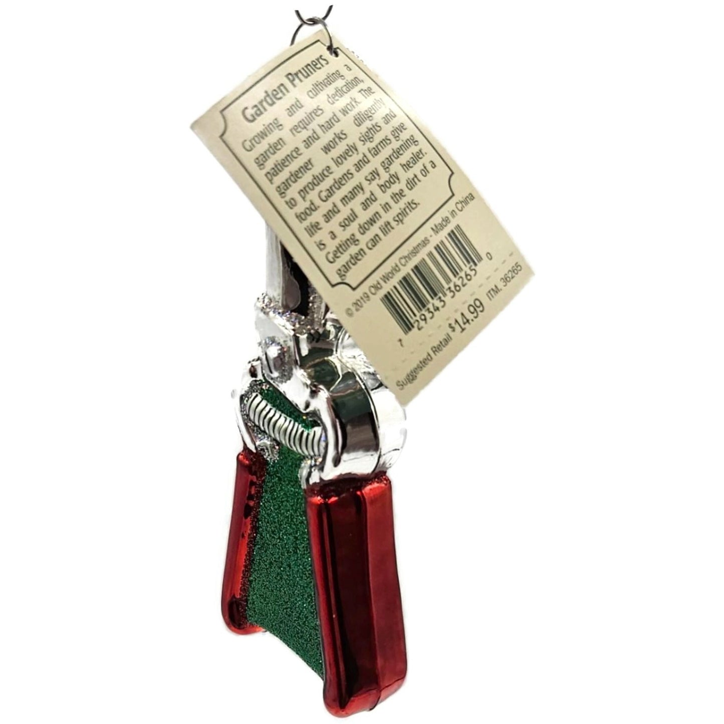 Garden Pruners Ornament Shears Scissors Yard Work OWC Old World Christmas Tree