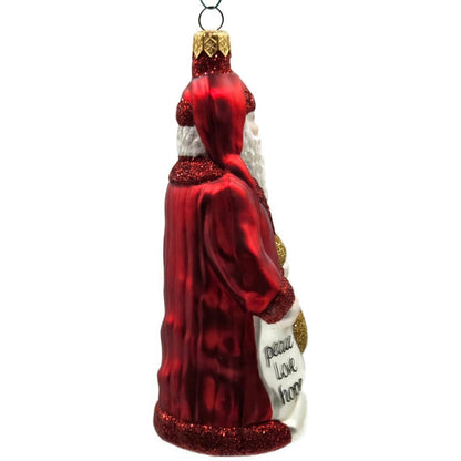 Patricia Breen Gift of the Season Red Gold Santa Claus Christmas Tree Ornament