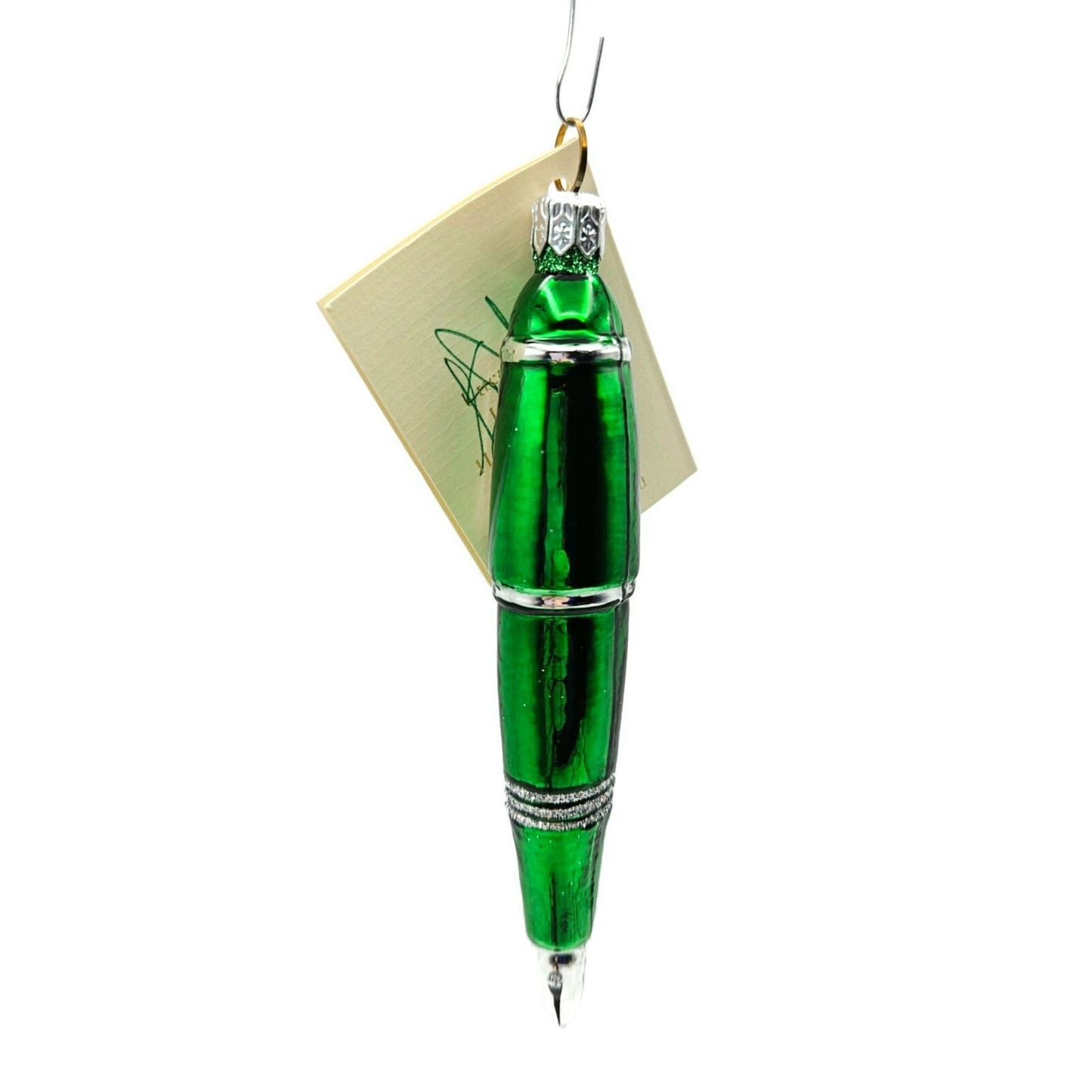 Patricia Breen Green Ink Pen Christmas Holiday Complimentary Ornament CATZ