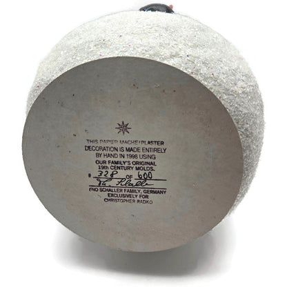 Ino Schaller Christopher Radko Snowman Red Hat Christmas Candy Container 1998