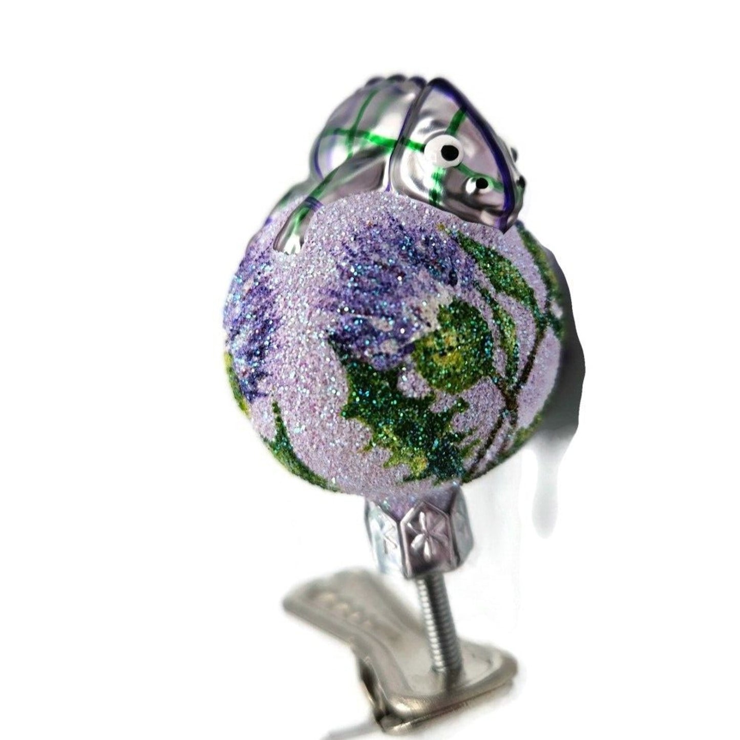 Patricia Breen Ultra Miniature Chameleon Thistle Spring Clip On Ornament 2550