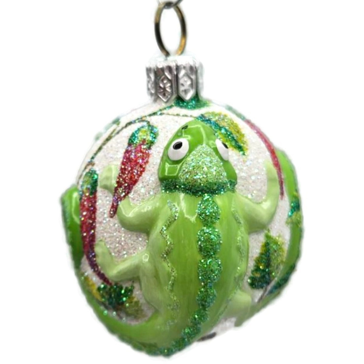 Patricia Breen For James Twice Chili Peppers Chameleon Christmas Ornament 2581