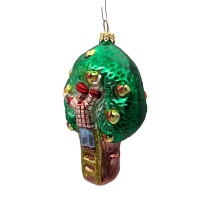 Patricia Breen Apple Tree Boy Matte Tree Glitter Ladder Summer Tree Ornament
