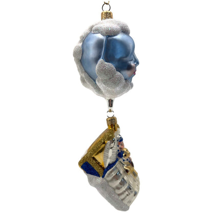 Patricia Breen Sweet Dreams Pearl Bed Gold Bear Blue Blanket Christmas Ornament