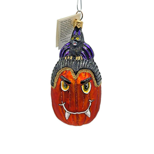 Slavic Treasures Count Pumpkula Bat Orange Halloween Christmas Ornament 00-275-A