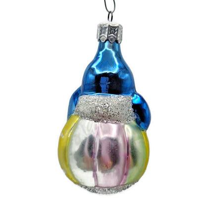 Christopher Radko Munchkin Fat Lady Striped Glass Christmas Ornament 90-035-1