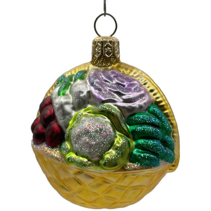 Patricia Breen Winter Vegetable Basket Gold Fall Christmas Holiday Ornament 9652