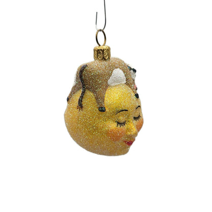 Patricia Breen Miniature The Cow Jumped Over The Moon Yellow Christmas Ornament