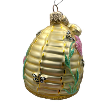 Patricia Breen Wisteria Beeskep Pink Bees Flowers Spring Holiday Tree Ornament
