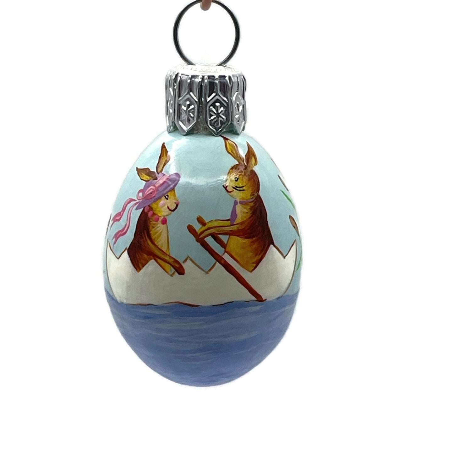 Patricia Breen Miniature Egg The Fens Bunnies Easter Christmas Tree Ornament