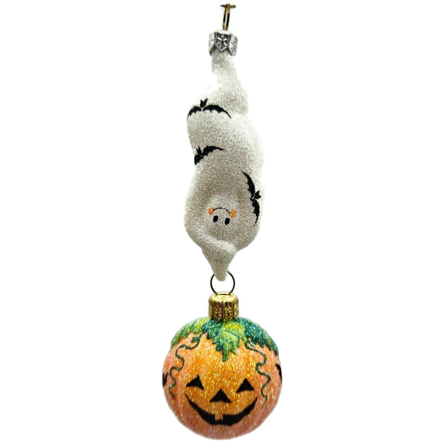 Patricia Breen Topsy Turvy Ghost Bat Jack-O-Lantern Halloween Christmas Ornament