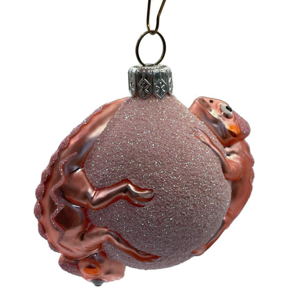 Patricia Breen Ornament Once Again for James Pink Chameleon Christmas Decoration