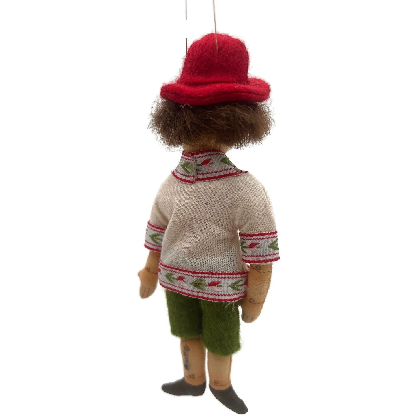 Gladys Boalt Pinocchio Handmade Fairytale Fabric Christmas Holiday Ornament