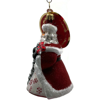Christopher Radko Santas Flurry of Joy Snowflakes Christmas Decor Ornament