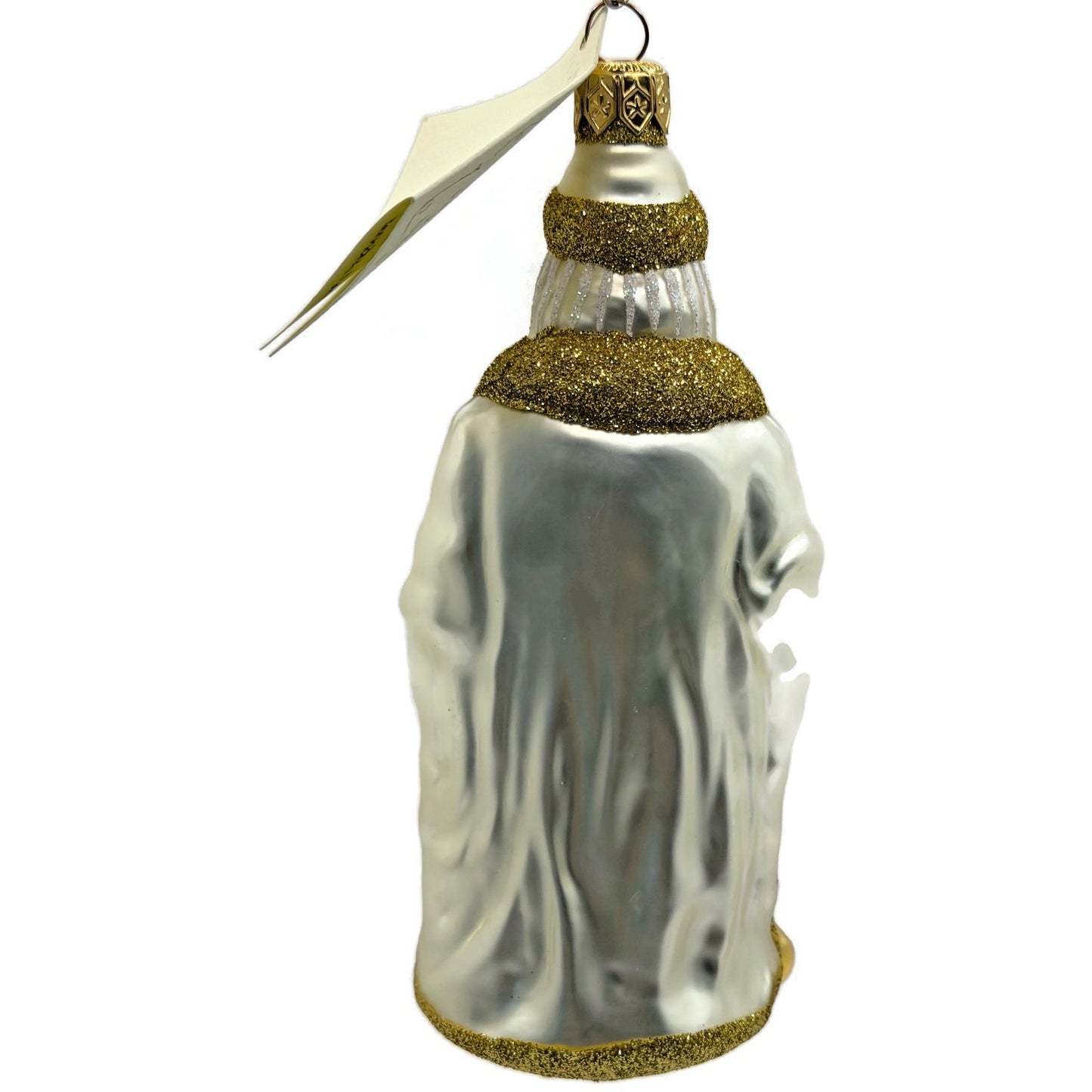 Patricia Breen Making His List Pearl Gold Santa Claus Christmas Tree Ornament