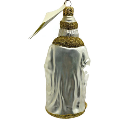 Patricia Breen Making His List Pearl Gold Santa Claus Christmas Tree Ornament