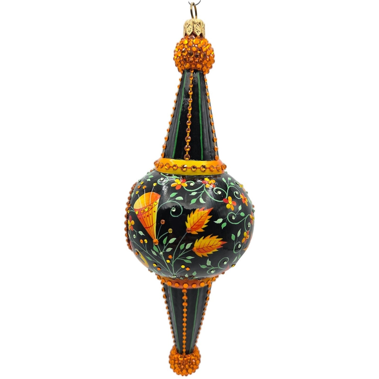 Patricia Breen Looking Glass Russian Fairy Tale Black Christmas Tree Ornament