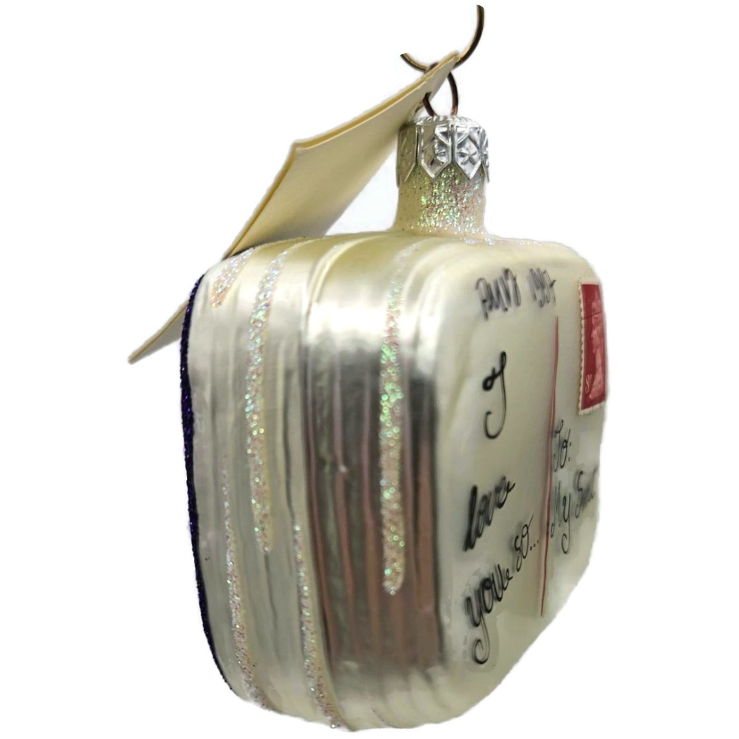 Patricia Breen To My Sweet Pearl Purple Heart Valentines Christmas Tree Ornament