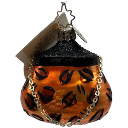 Christopher Radko Viva La Mode Leopard Print Purse Christmas Ornament 1012039