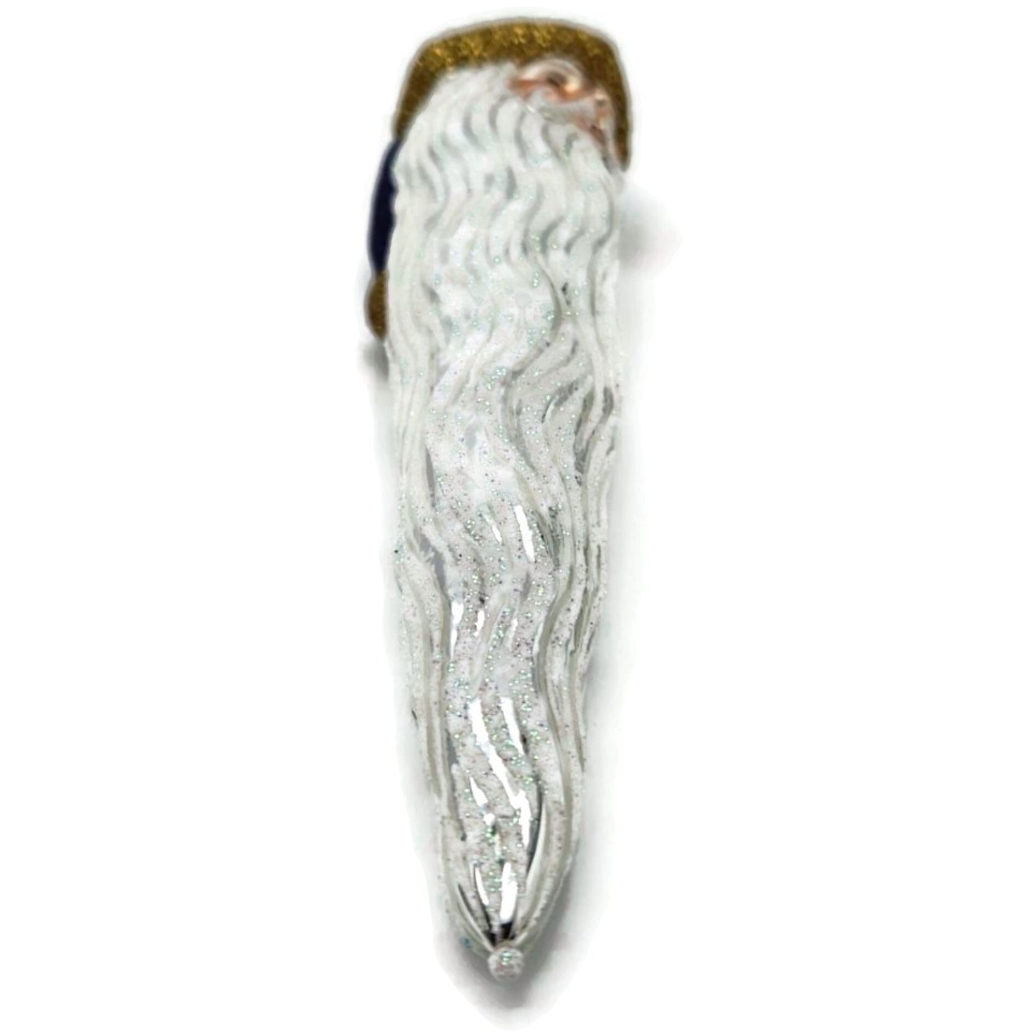 Patricia Breen Santa Icicle Purple Gold White Christmas Tree Ornament