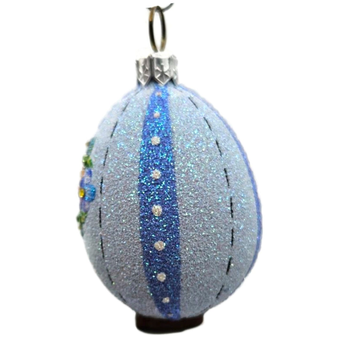 Patricia Breen Easter Egg Masquerade Forget-Me-Not Floral Christmas Ornament