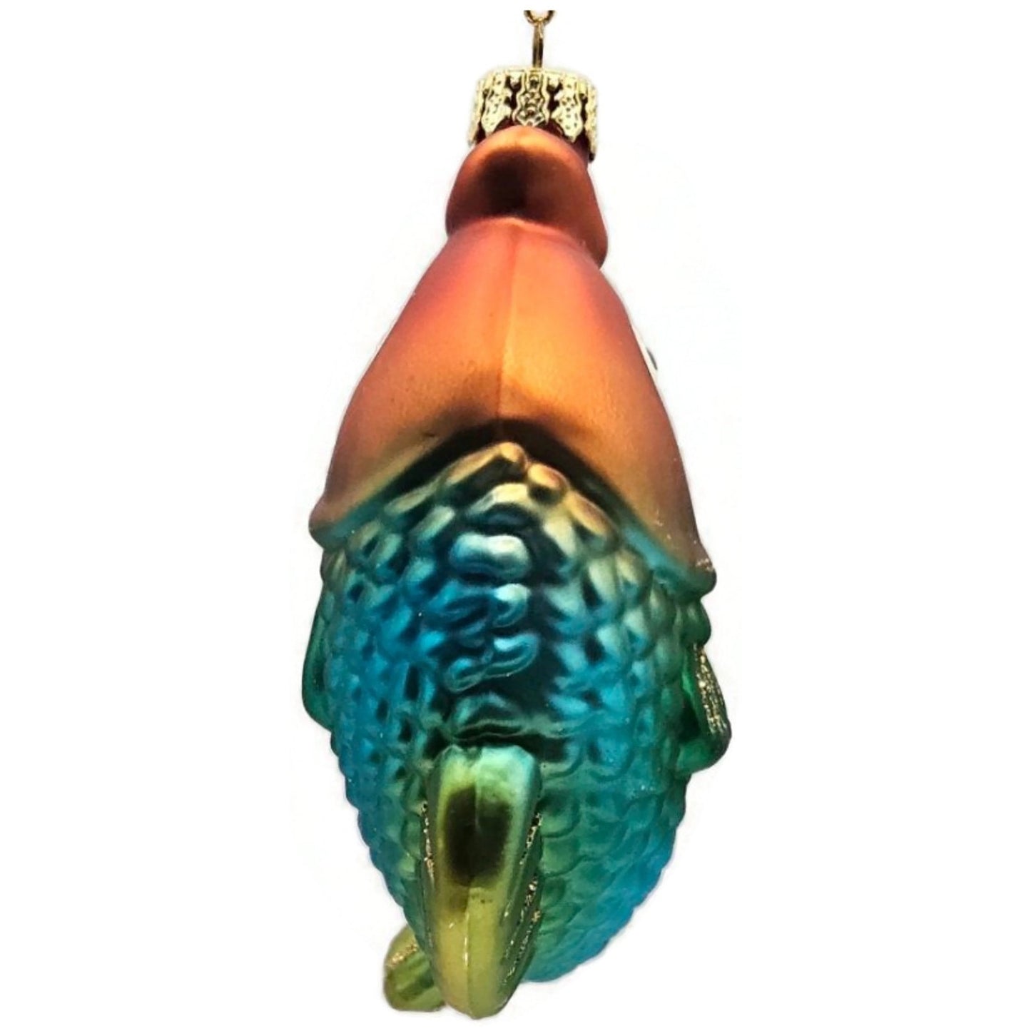 Jumping Fish Blue Glittered Glass Christmas Tree Ornament Designers Studios