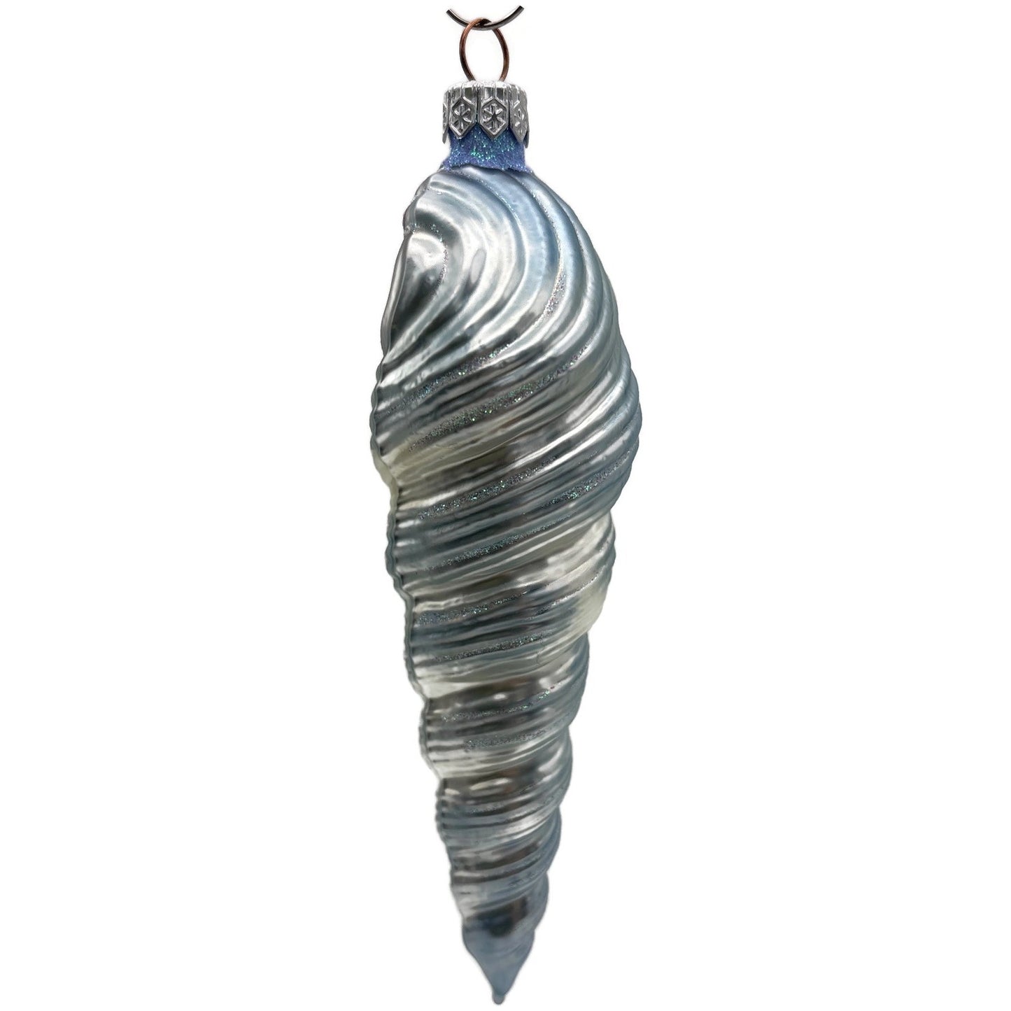 Patricia Breen Triton Santa Blue Pearl Suit Summer Nautical Christmas Ornament