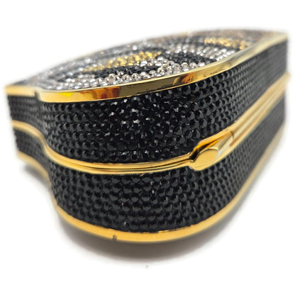 Judith Leiber Couture Leopard Crystal Minaudiere Shoulder Bag With Dust Bag