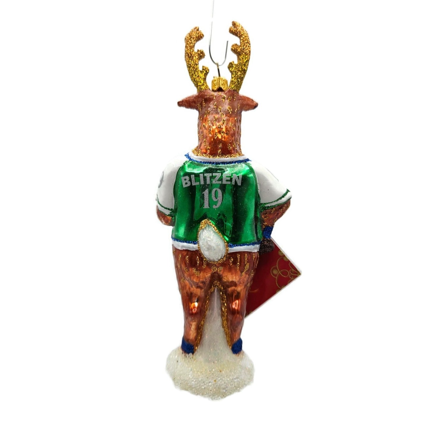 Juliska Country Estate Reindeer Games Blitzen Football Christmas Tree Ornament