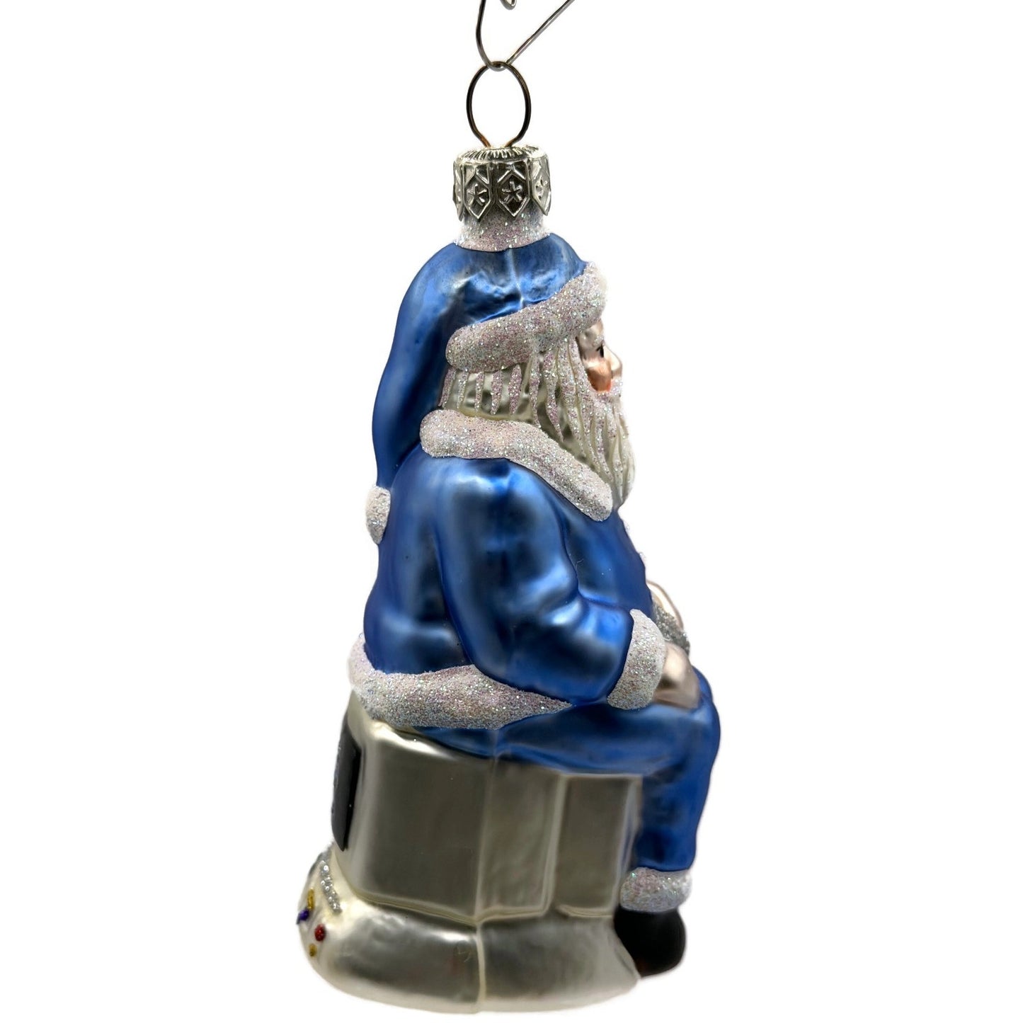 Patricia Breen Cyberspace Santa Sitting On Monitor Christmas Tree Ornament 9711