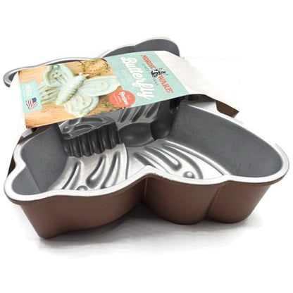 Butterfly Cake Pan Cast Aluminum Spring Summer Non Stick 9 Cups Nordic Ware Bug