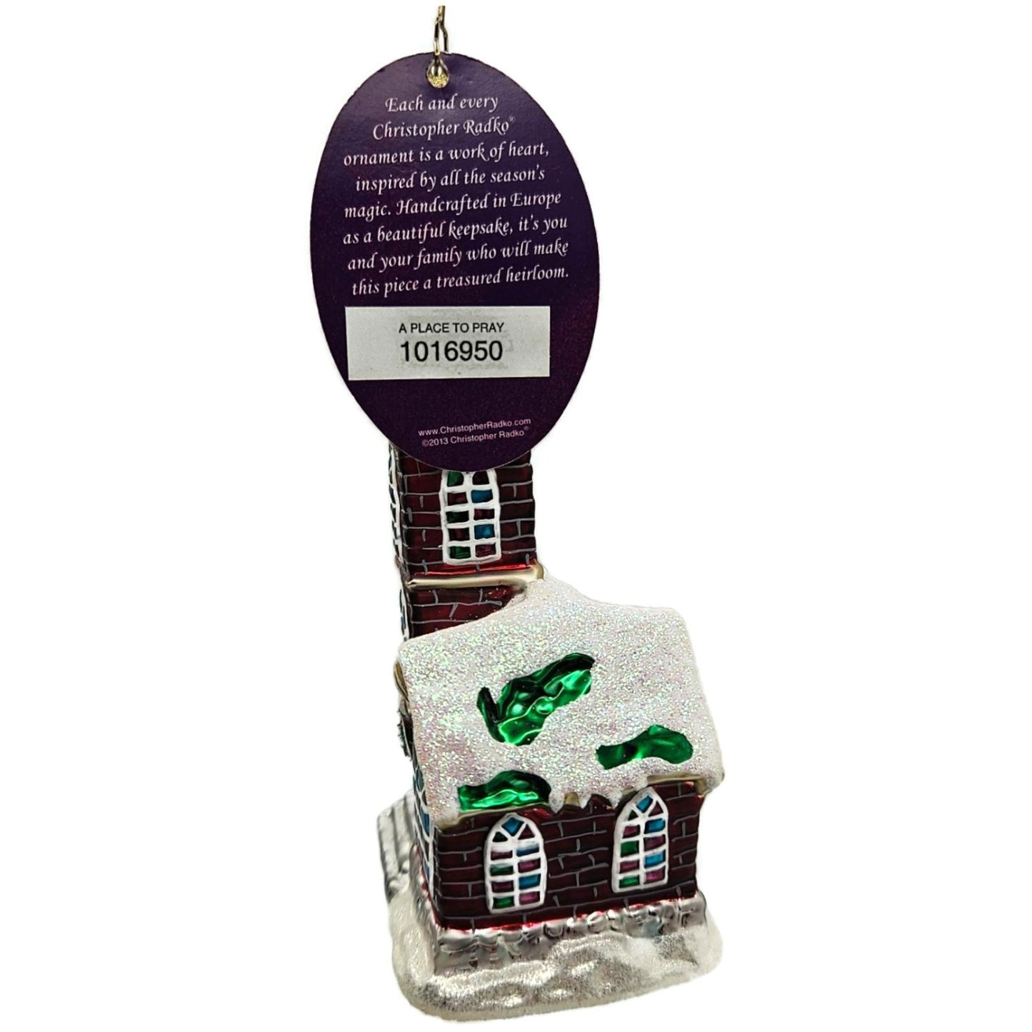 Christopher Radko A Place To Pray Church Christmas Tree Ornament 1016950