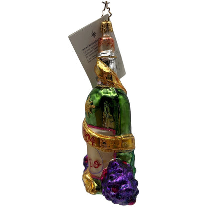Christopher Radko A Vintage Year 2004 Wine Bottle Christmas Ornament 1010931