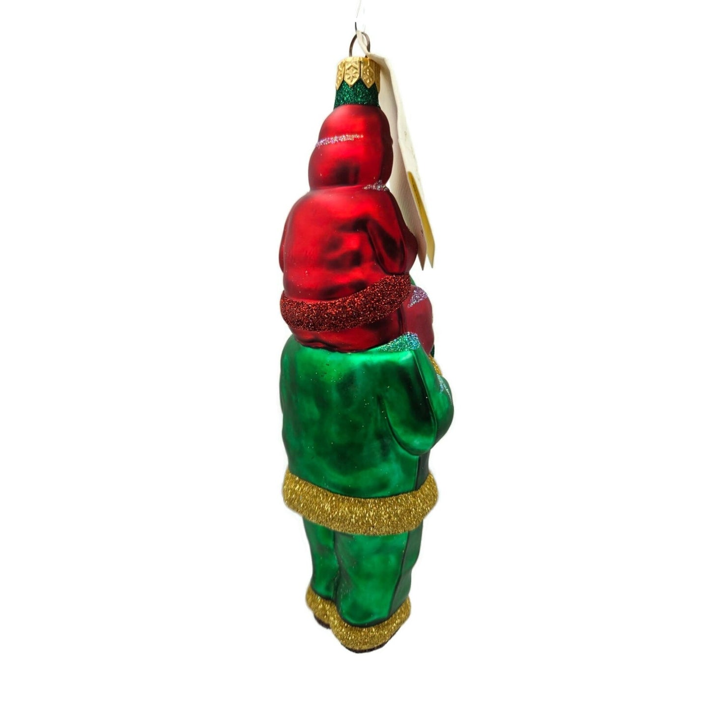 Ornament Patricia Breen Carry Me Santa Claus Green Red Coat Christmas Holiday