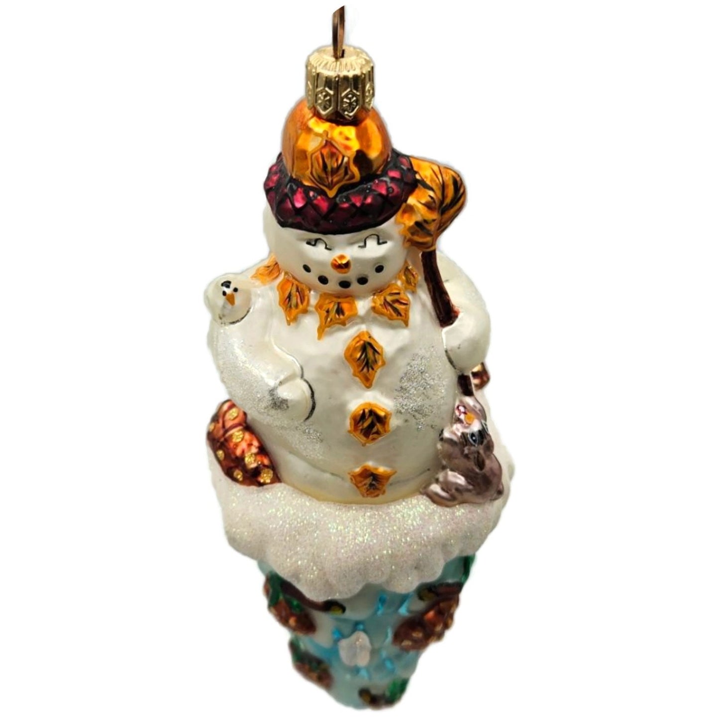Christopher Radko Carlton Cicle Snowman Christmas Tree Ornament 99-714-0